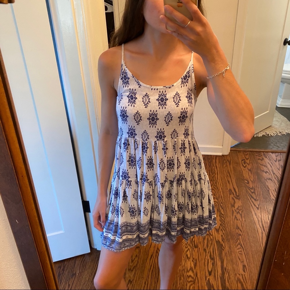 BLUE & WHITE OCEAN DRIVE SUNDRESS